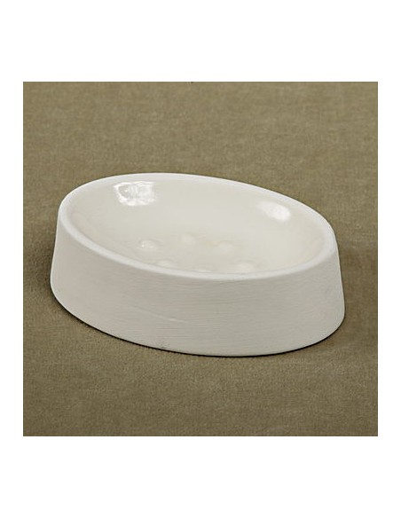 Unglazed Ceramics Oval Soap Holder-Bisque -TO PAINT YOURSELF