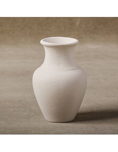 Unglazed Ceramics Sm. Round Vase-Bisque -TO PAINT YOURSELF
