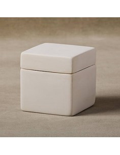 Unglazed Ceramics Square Box w/lid-Bisque -TO PAINT YOURSELF