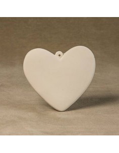 Unglazed Ceramics Heart Decoration/Hanging-Bisque -TO PAINT YOURSELF