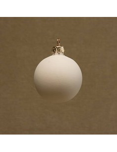 Unglazed Ceramics Christmas Ball cm 6 -Bisque -TO PAINT YOURSELF