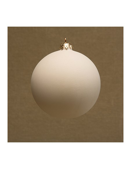 Unglazed Ceramics Christmas Ball cm 10 -Bisque -TO PAINT YOURSELF