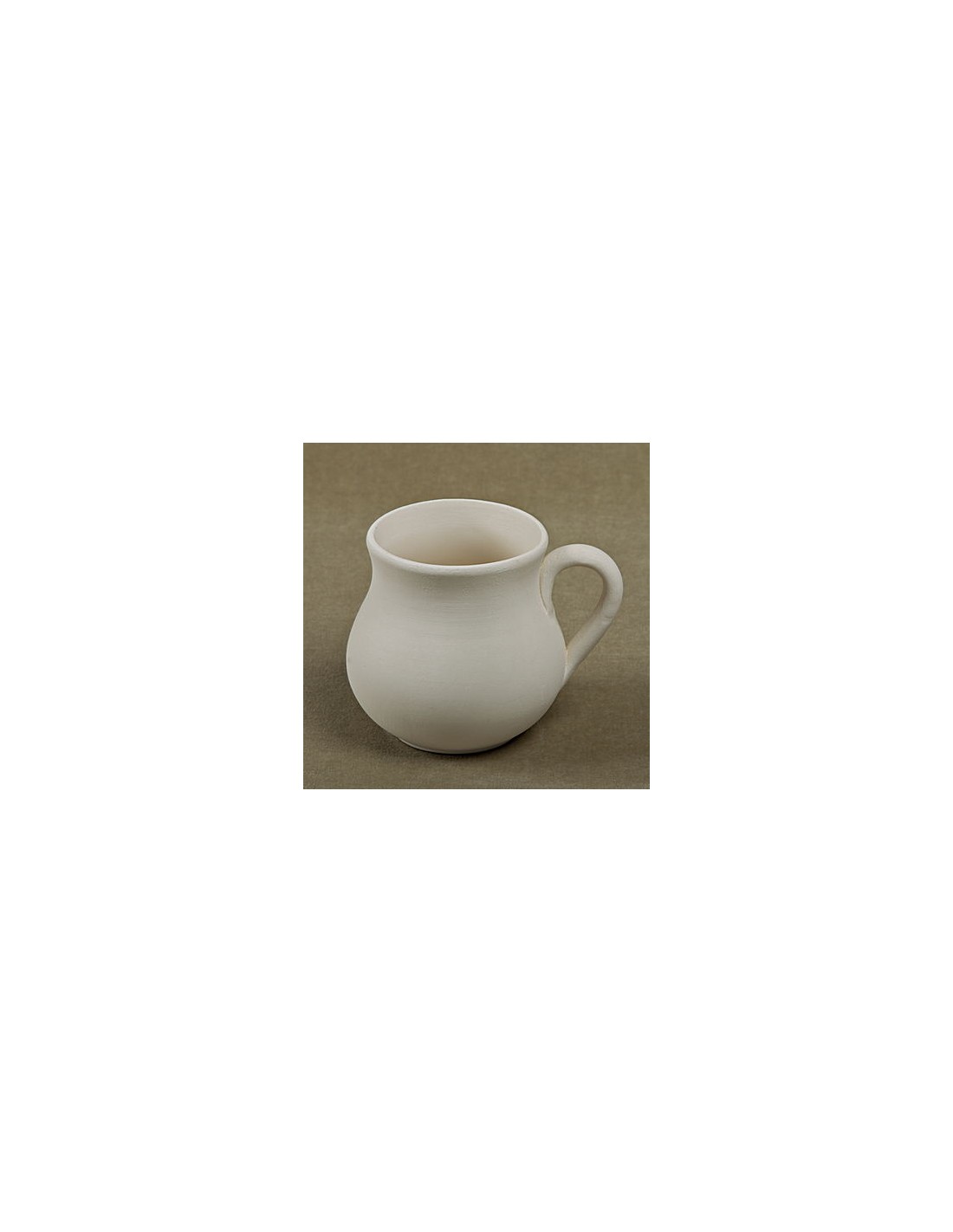 Unglazed Ceramics Ball Mug Bisque TO PAINT YOURSELF