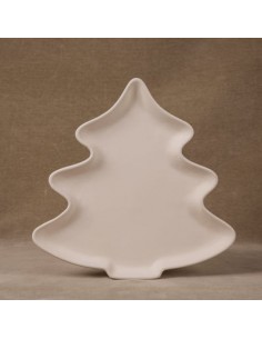 Unglazed Ceramics Tree Plate 28,5 -Bisque -TO PAINT YOURSELF