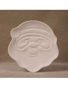 Unglazed Ceramics Santa Plate 28,5 -Bisque -TO PAINT YOURSELF