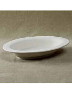 Unglazed Ceramics Rim Oval Plate -Bisque -TO PAINT YOURSELF