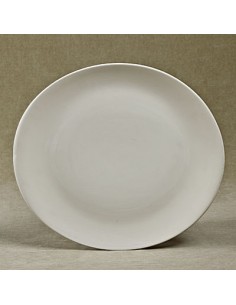 Unglazed Ceramics Oval Dinner Plate-Bisque -TO PAINT YOURSELF