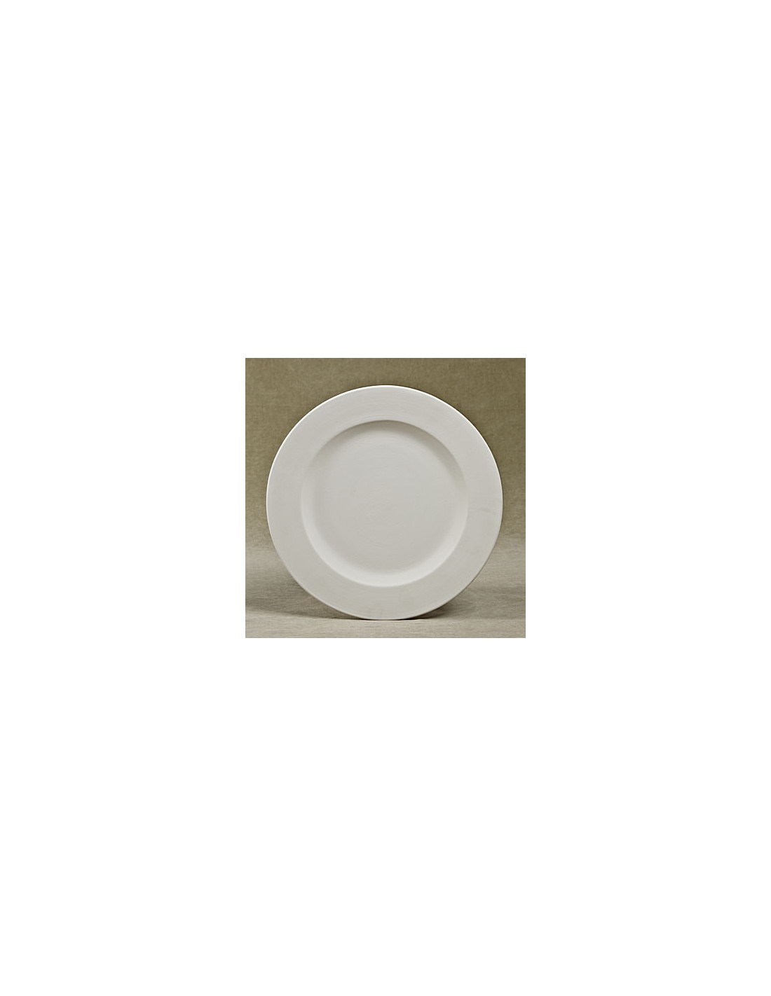 Unglazed Ceramics Rimmed Dinner PlateBisque TO PAINT YOURSELF