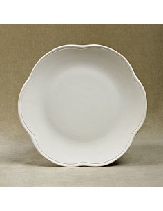 Unglazed Ceramics Round Serving Petal Plate -Bisque -TO PAINT YOURSELF
