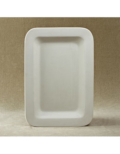 Unglazed Ceramics Lg. Rectangular Tray -Bisque -TO PAINT YOURSELF