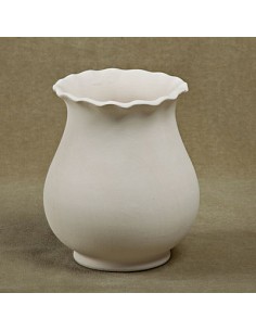 Med. Ruffled Flower Vase...
