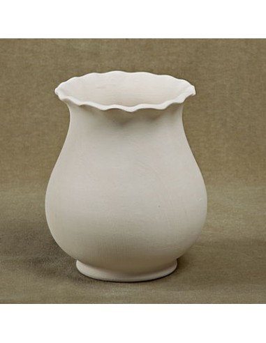 Med. Ruffled Flower Vase (Handmade)
