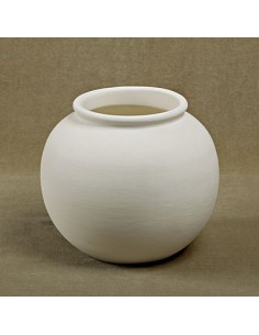 Unglazed Ceramics Ball Vase-Bisque -TO PAINT YOURSELF