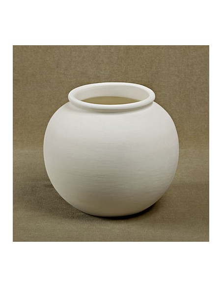 Unglazed Ceramics Ball Vase-Bisque -TO PAINT YOURSELF