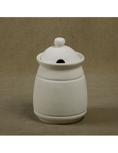 Honey Pot w/lid and hole for honey stick